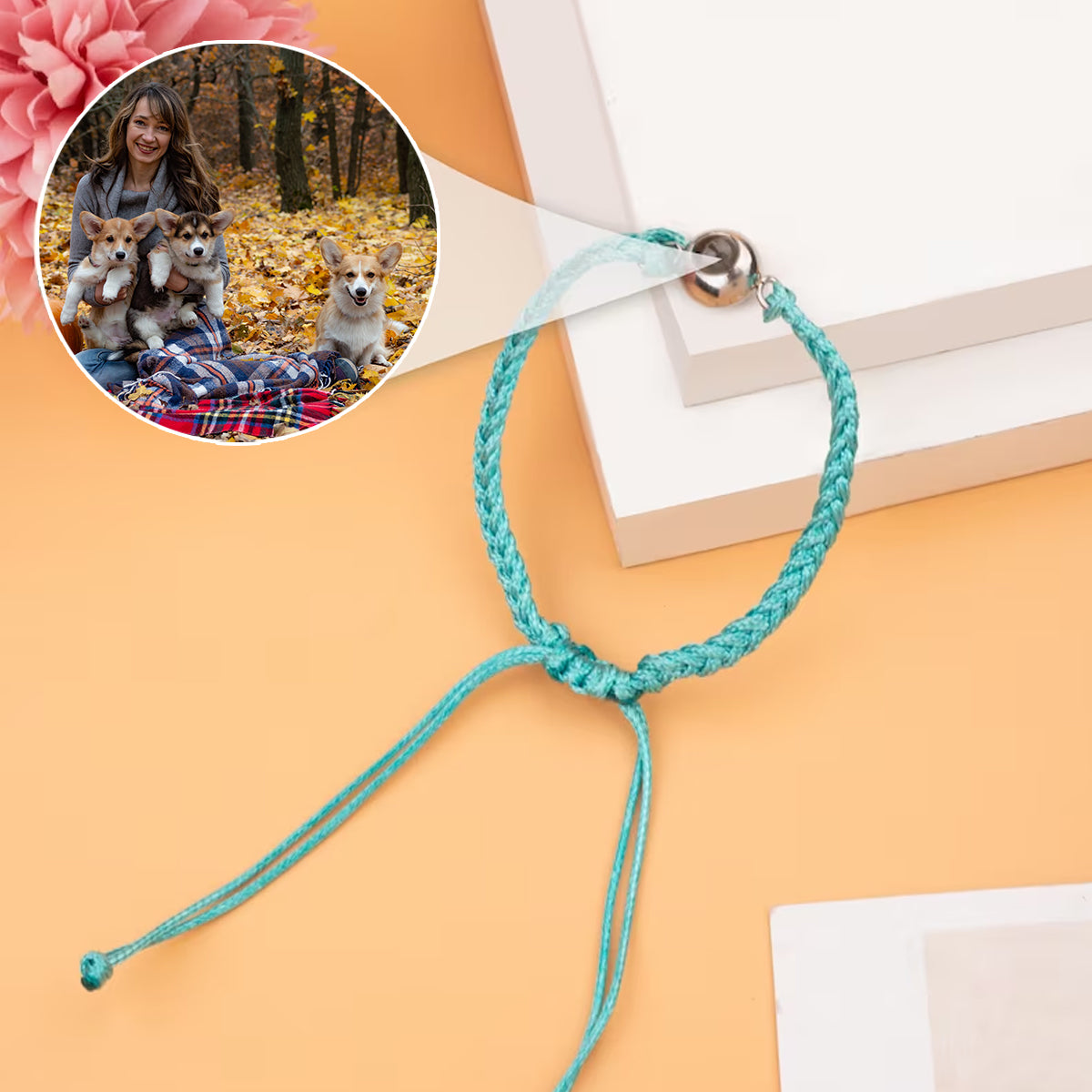 Bracelet à projection de chien personnalisé pour amoureux des chiens