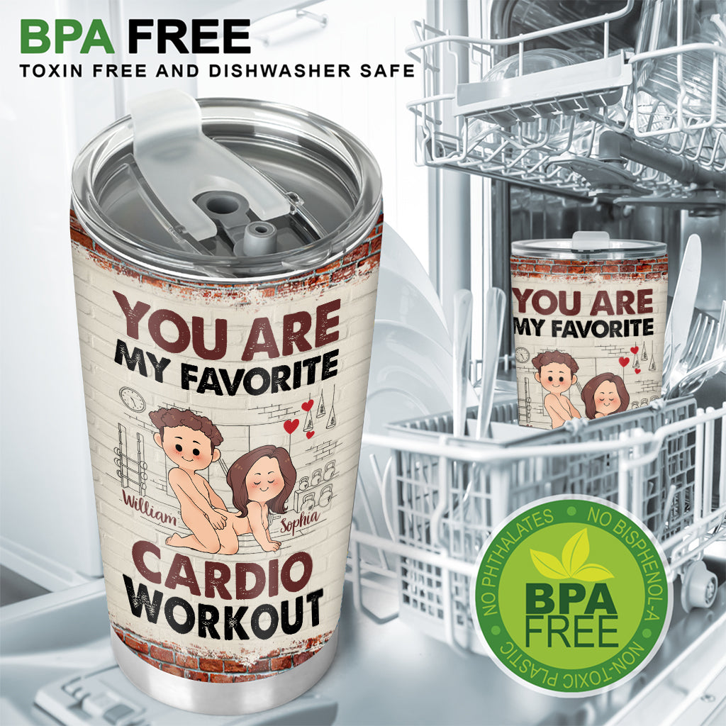 Cardio Workout - Personalized Couple Tumbler