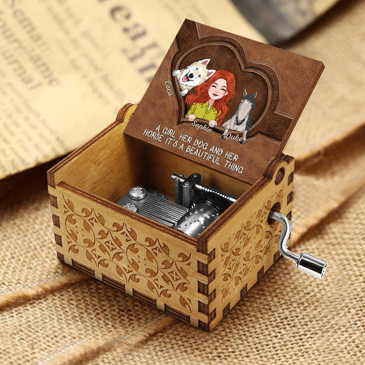 What A Beautiful Thing - Personalized Horse Hand Crank Music Box