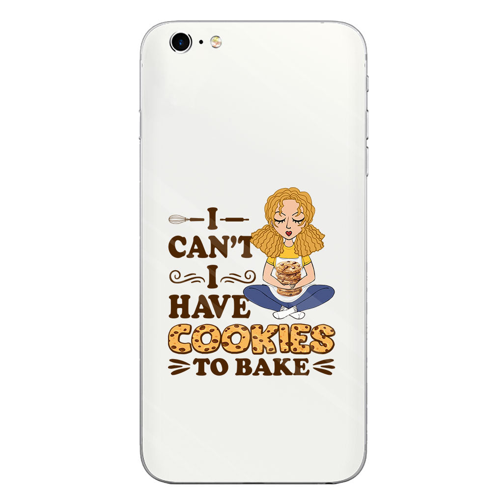 I Can't I Have Cookies To Bake - Personalized Baking Clear Phone Case