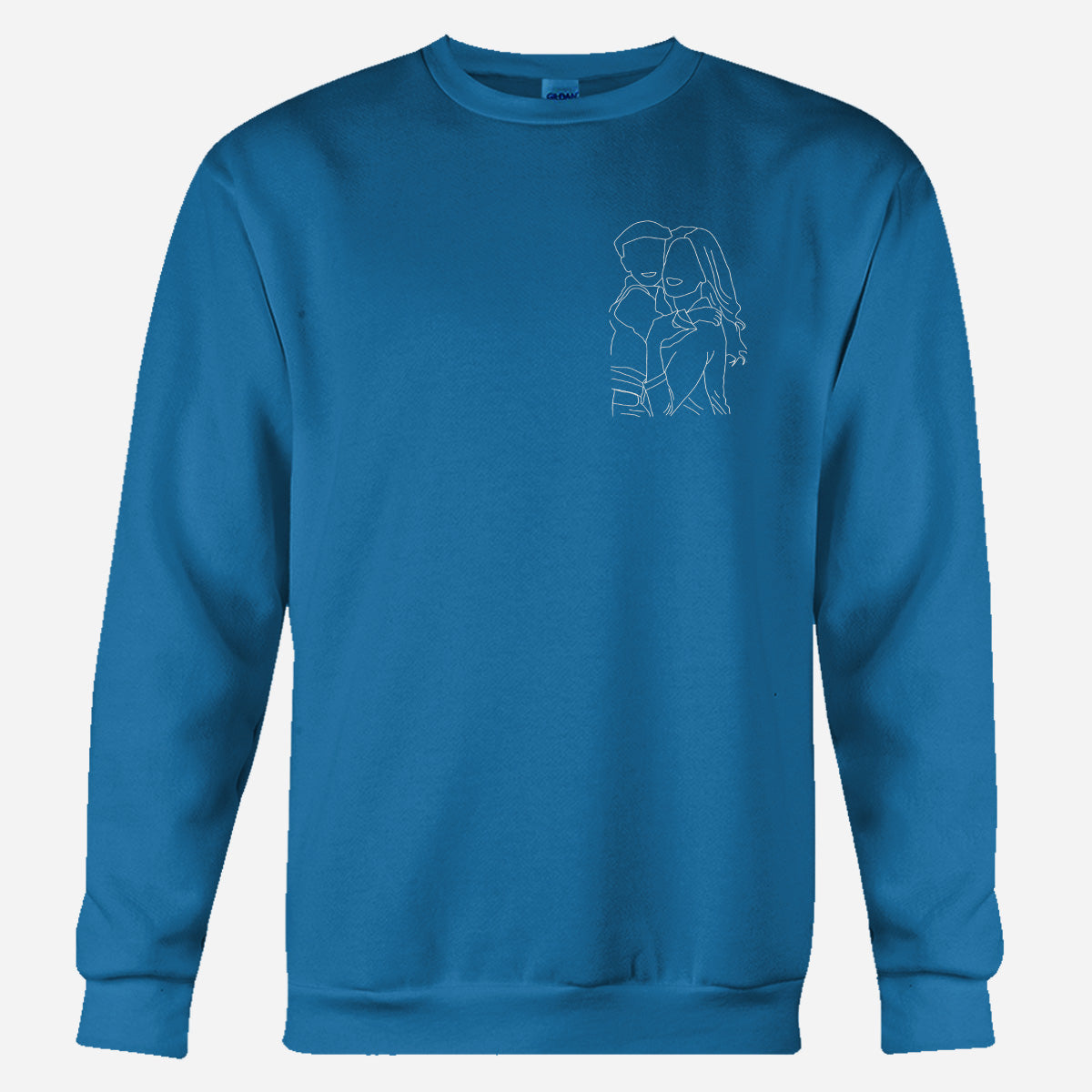 Custom Line Art - Personalized Aunt Embroidered Sweater