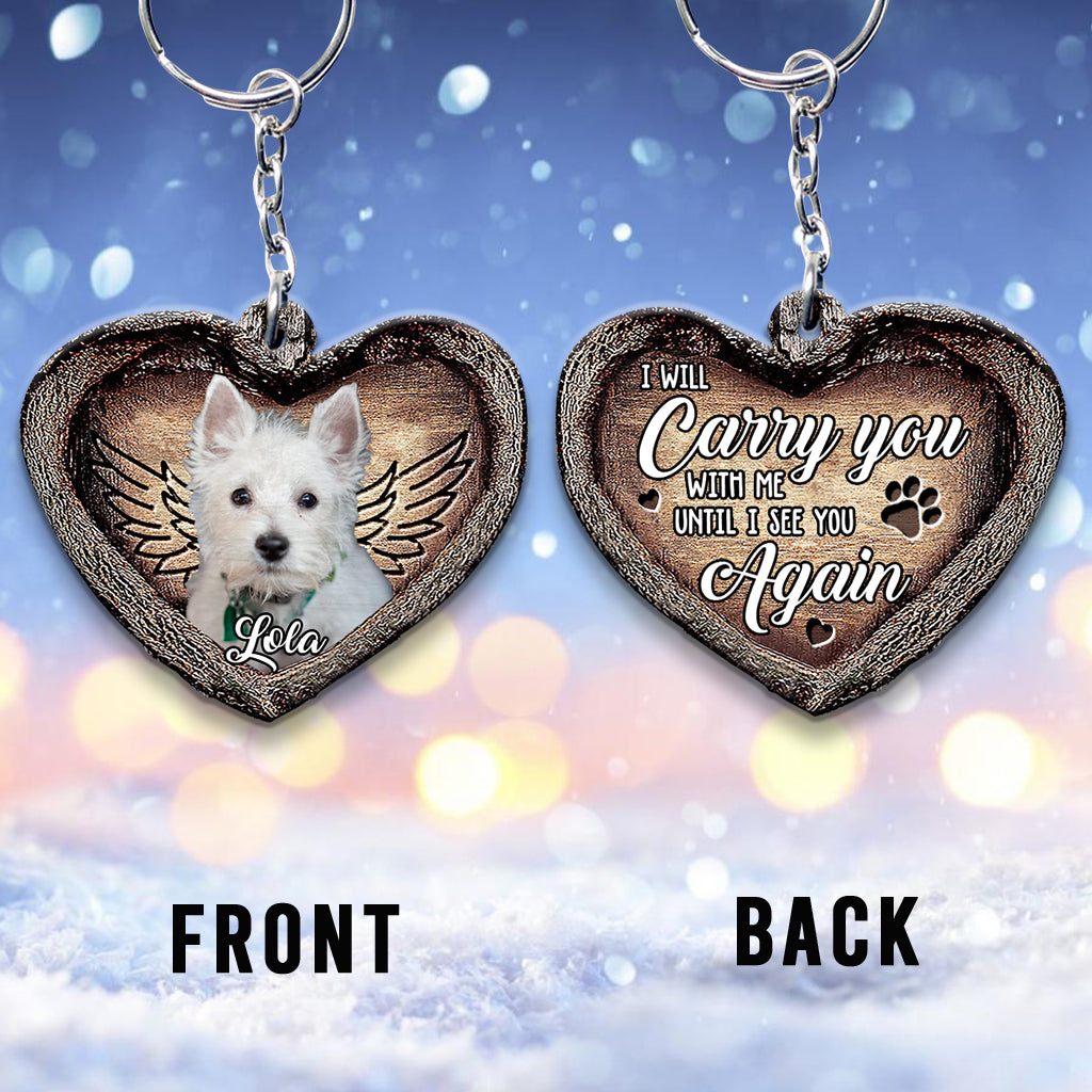 I Will Carry You - Personalized Dog Keychain