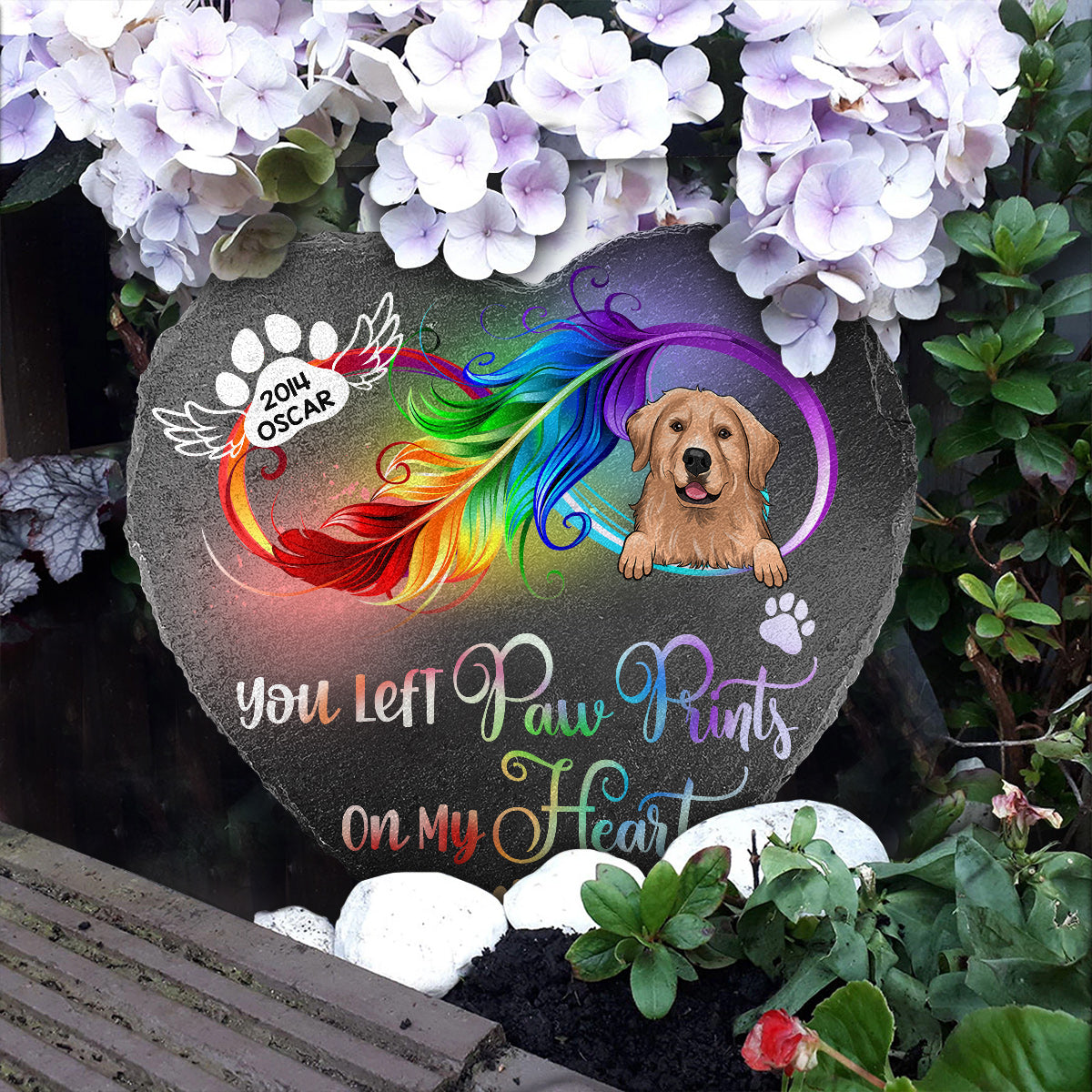 Forever In My Heart - Personalized Dog Heart Shaped Stone