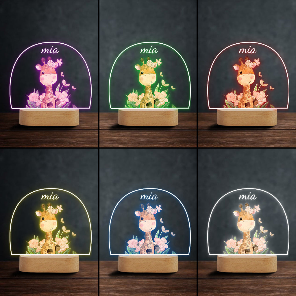 Animal Lovers - Personalized Kid Shaped Plaque Light Base