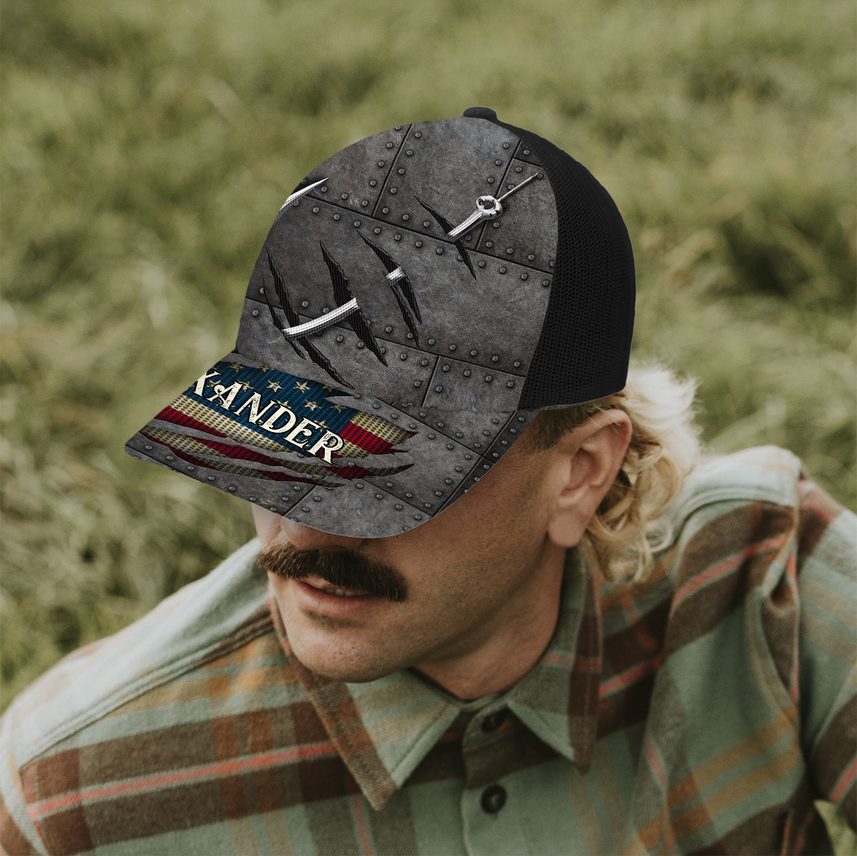 Casquette trucker personnalisée avec motif hameçon et design original -