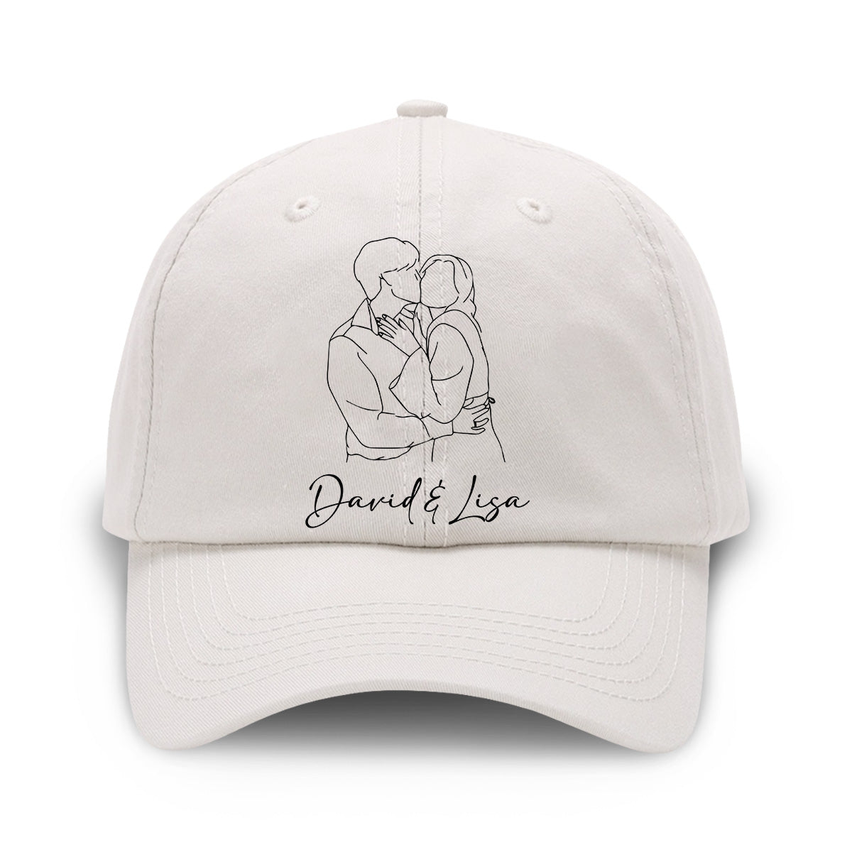 Custom Photo - Personalized Couple Embroidered Classic Cap