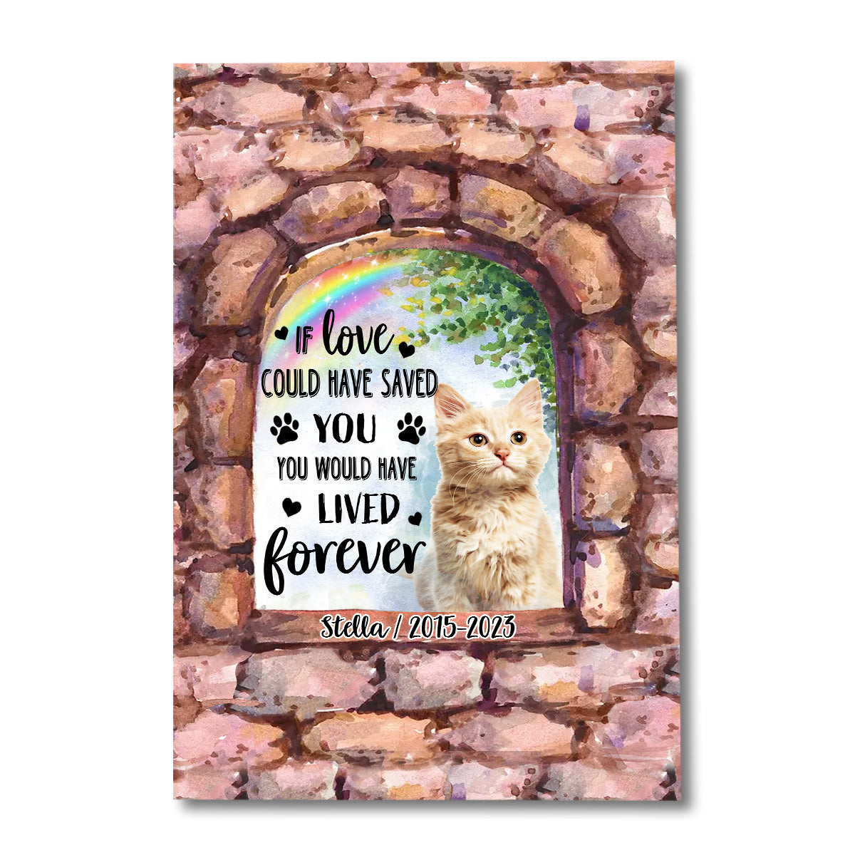 Nicht mehr an meiner Seite – Personalisierte Hundeleinwand und Poster
