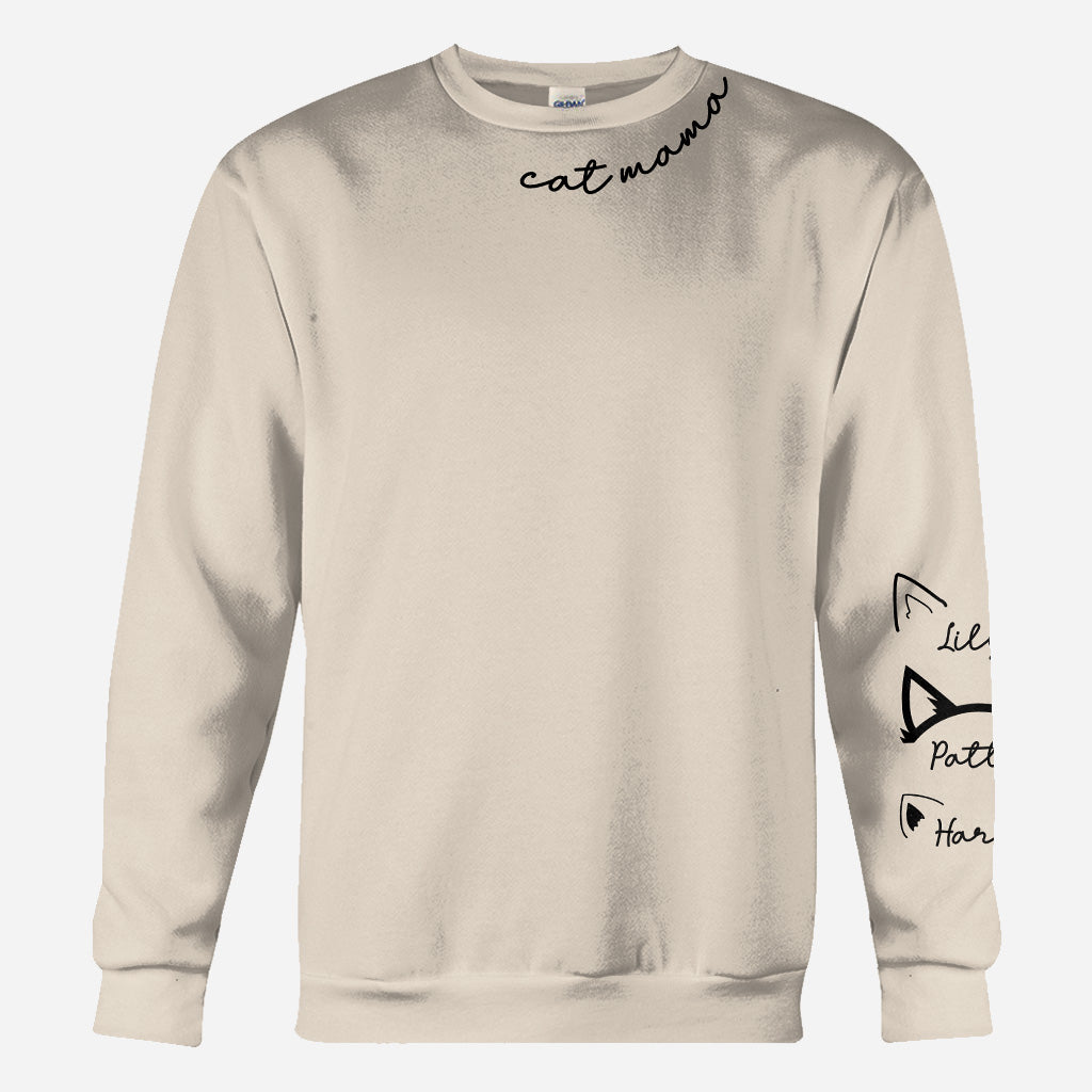 Katzenmama - Personalisiertes T-Shirt mit Katzenmotiv