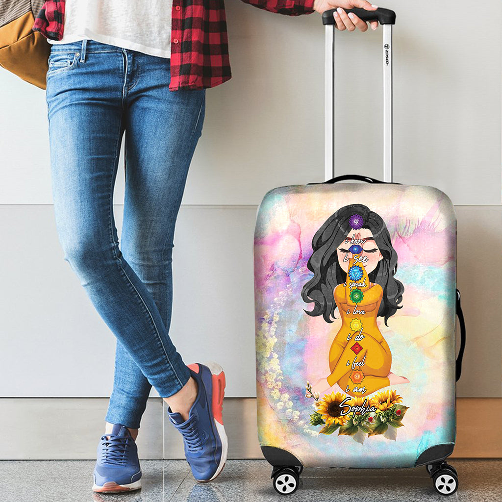 Let That Shit Go - Personalized Yoga Luggage Cover