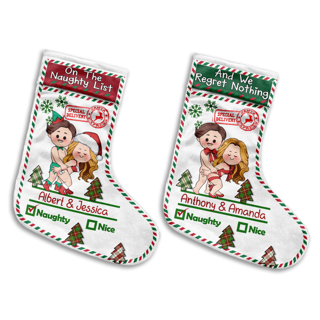 North Pole Mail Service - Personalized Couple Christmas Stockings