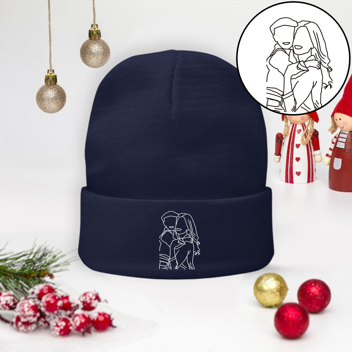 Custom Photo - Personalized Step Mom Embroidered Beanie