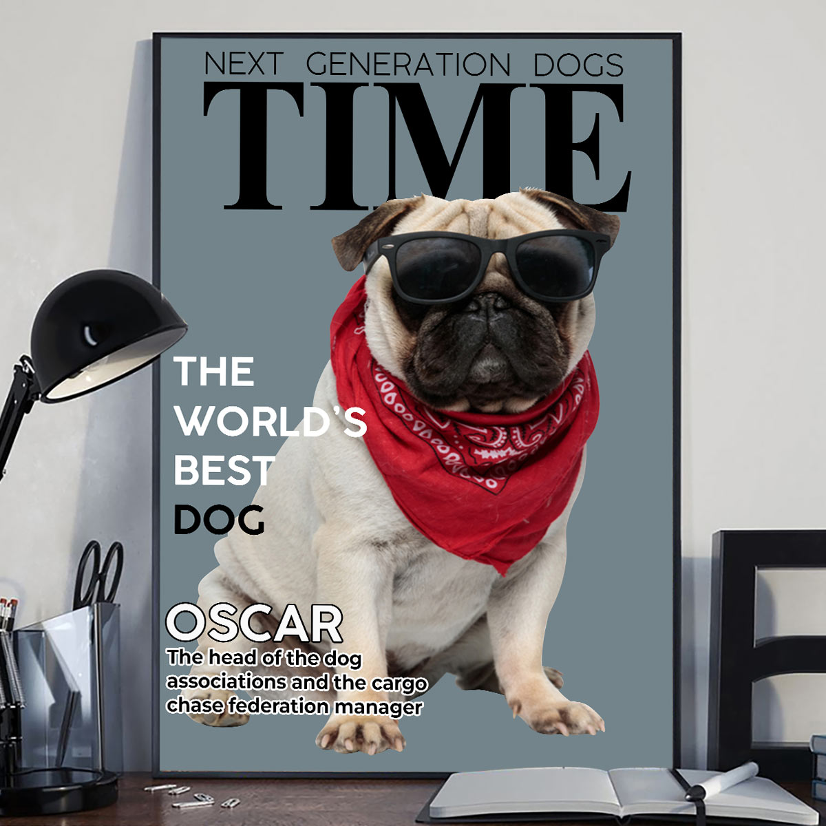 Der beste Hund der Welt – Personalisierte Hundeleinwand und Poster