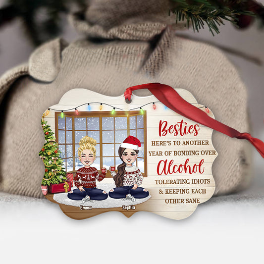 Best Friends Keeping Each Other Sane - Personalized Bestie Ornament
