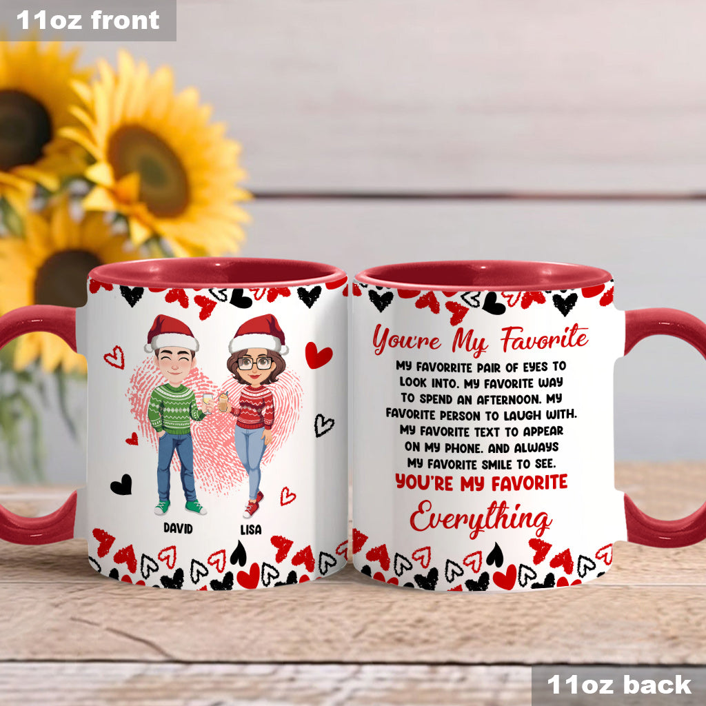 You Are My Favorite Everything - Personalized Couple Accent Mug