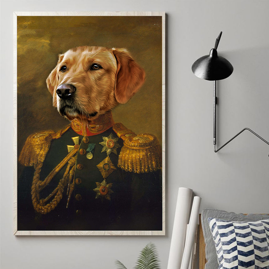 Königliches Porträt – Personalisierte Hundeleinwand und Poster
