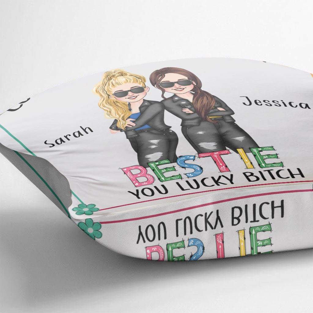 Félicitations pour être ma meilleure amie ! - Coussin personnalisé pour meilleure amie