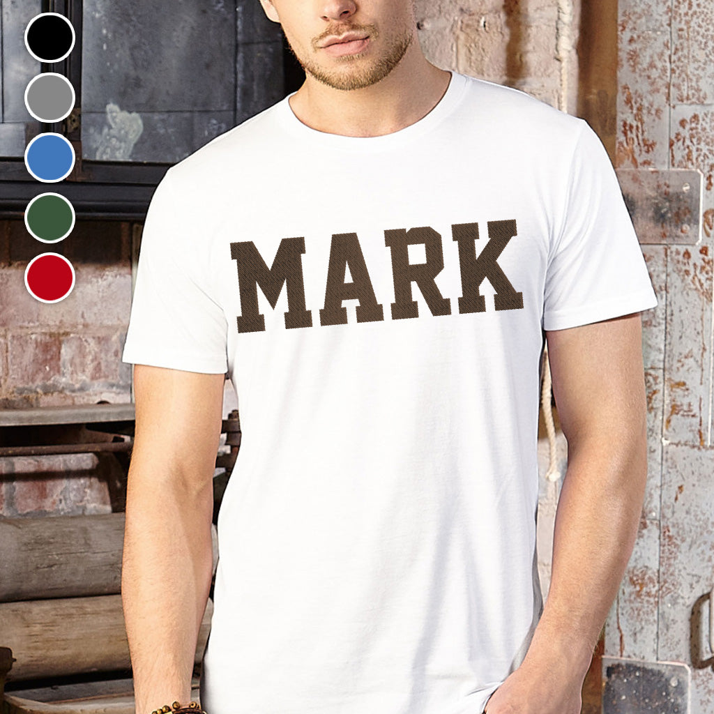 Personalisiertes T-Shirt mit Onkel-Stickerei – Individueller Name