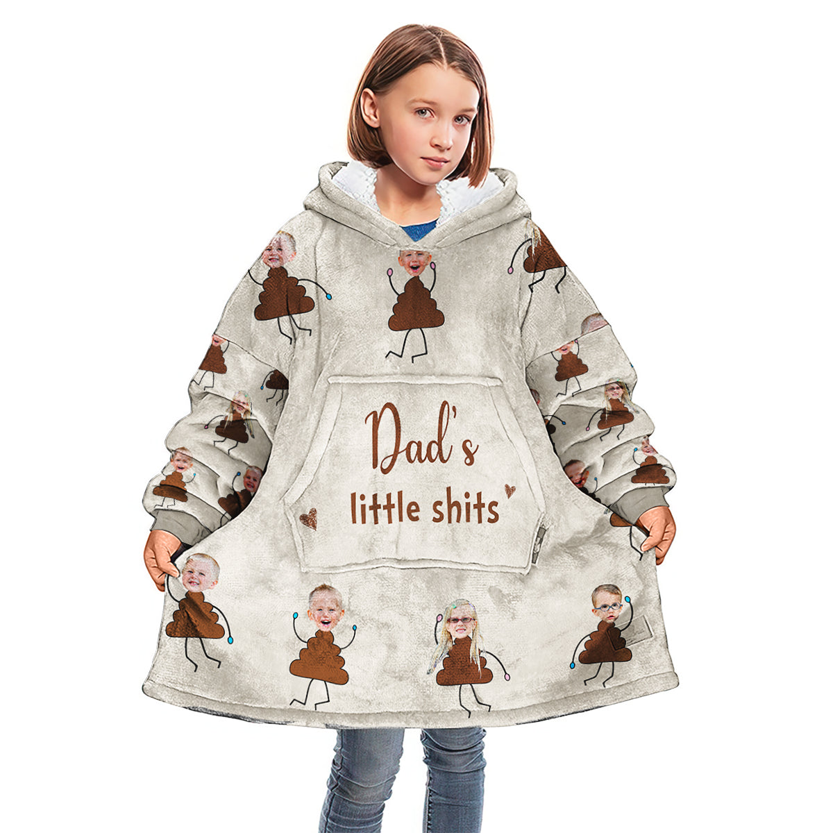 Grandma's Little Cuties - Gift for grandma, mom, dad, grandpa - Personalized Blanket Hoodie