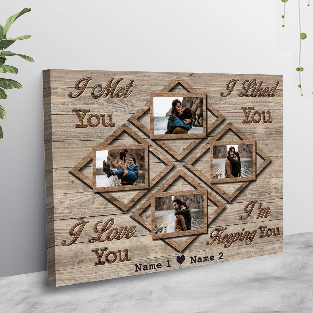 I Met You I Liked You - Personalized Couple Poster
