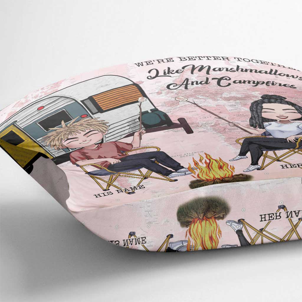 Gemeinsam sind wir stärker – Personalisiertes Camping-Kissen für Paare