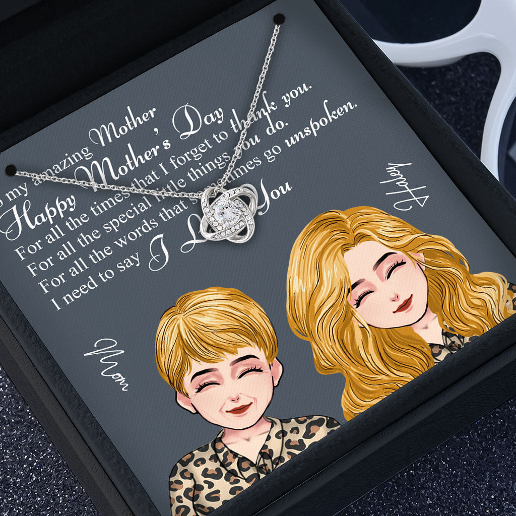 To My Amazing Mom For All The Times - Personalized Mother’s Day Mother Necklace
