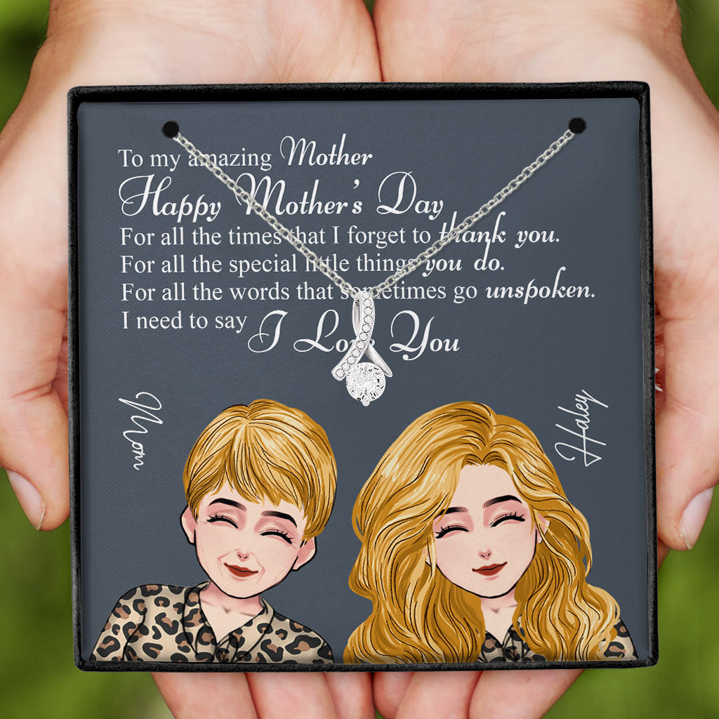 To My Amazing Mom For All The Times - Personalized Mother’s Day Mother Necklace