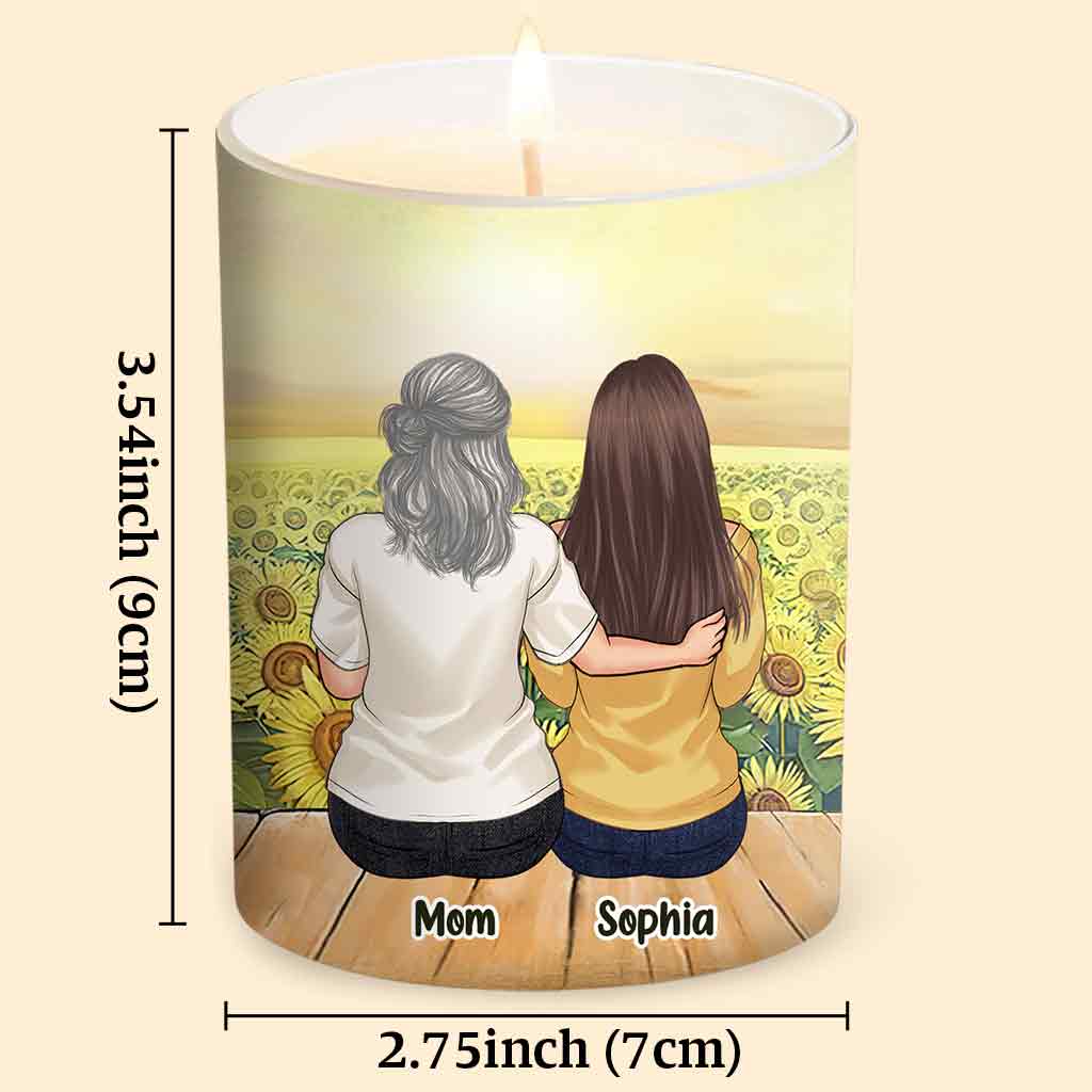 To My Daughter - Personalized Mother Candle With Wooden Lid