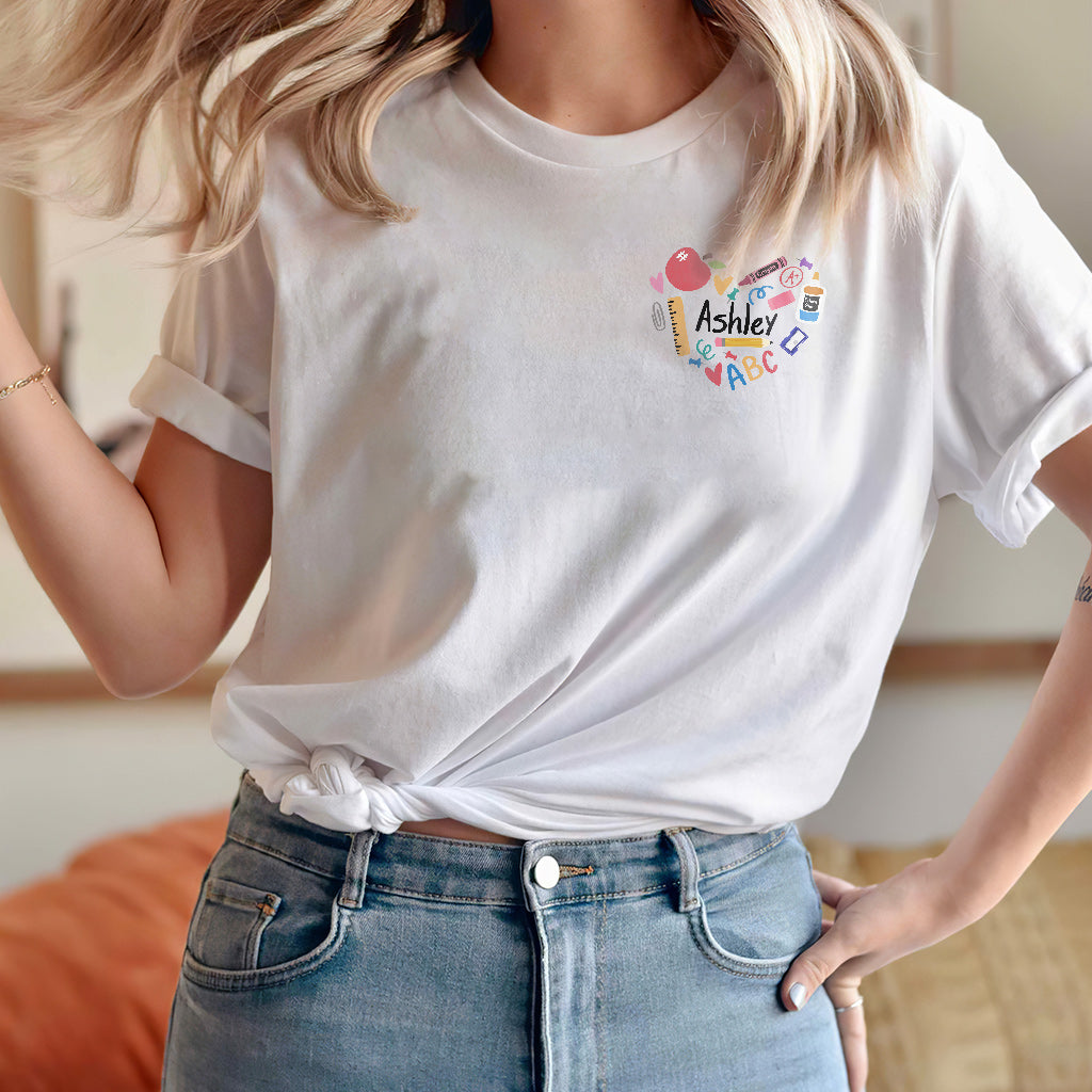 Teacher Heart - Personalized Teacher All Over T-shirt and Hoodie