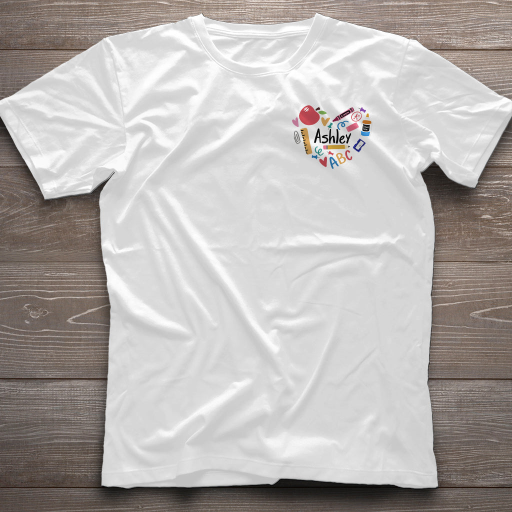 Teacher Heart - Personalized Teacher All Over T-shirt and Hoodie