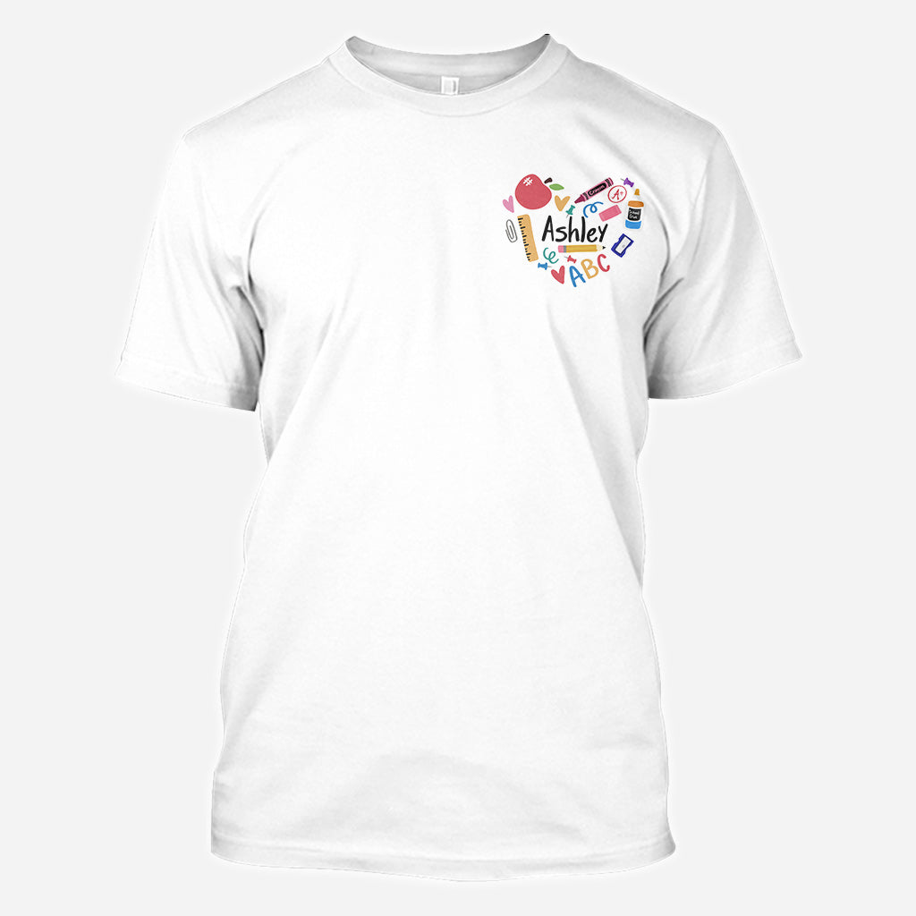 Teacher Heart - Personalized Teacher All Over T-shirt and Hoodie