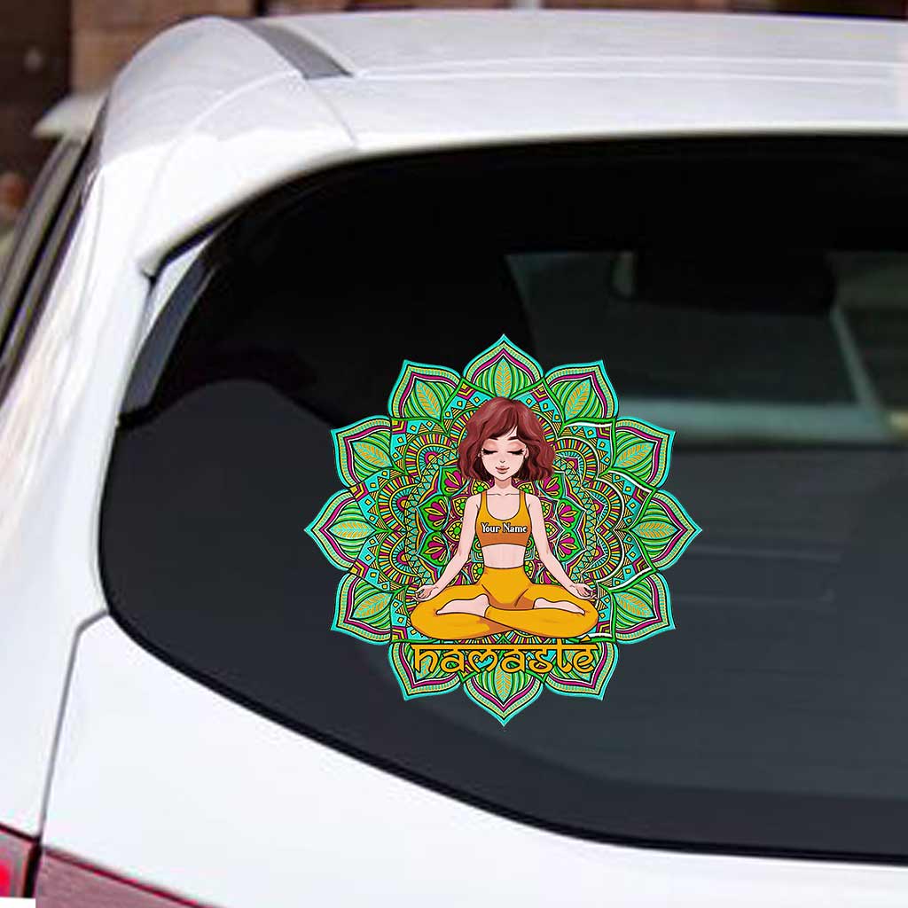 Namaste - Personalized Yoga Decal Die Cut