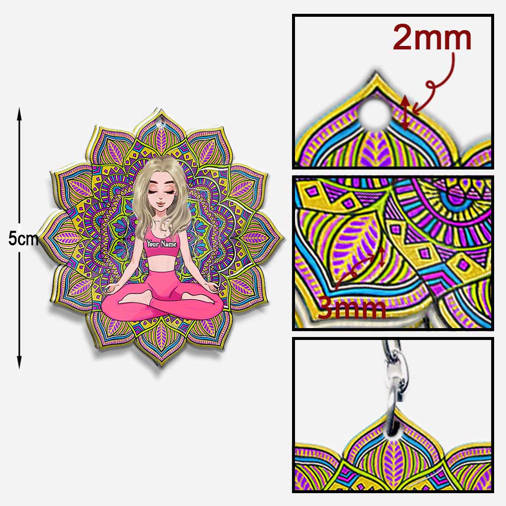 Yoga - Personalized Keychain (Printed On Both Sides)