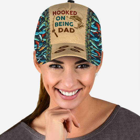 Hooked On Being Daddy - Personalized Fishing Classic Cap