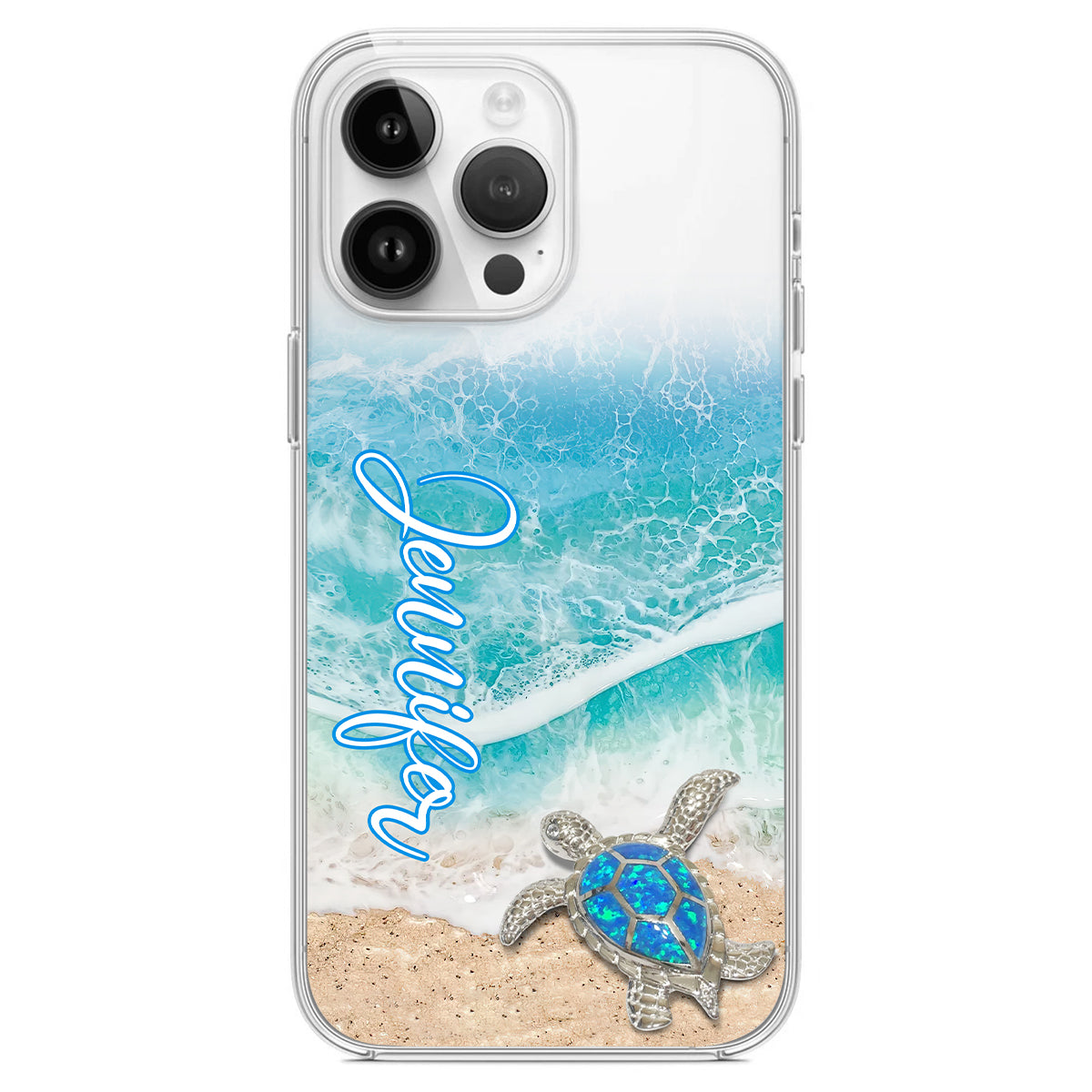 Love Turtles - Personalized Turtle Clear Phone Case
