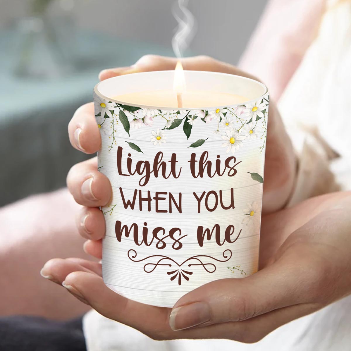 Light This When You Miss Me - Dog gift for who lose dog, who lose cat - Personalized Candle With Wooden Lid