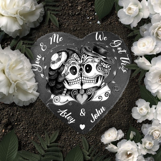 You And Me We Got This - Personalized Couple Heart Shaped Stone