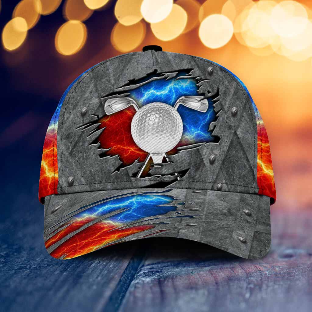 Golfer Metal 3D Printed Classic Cap