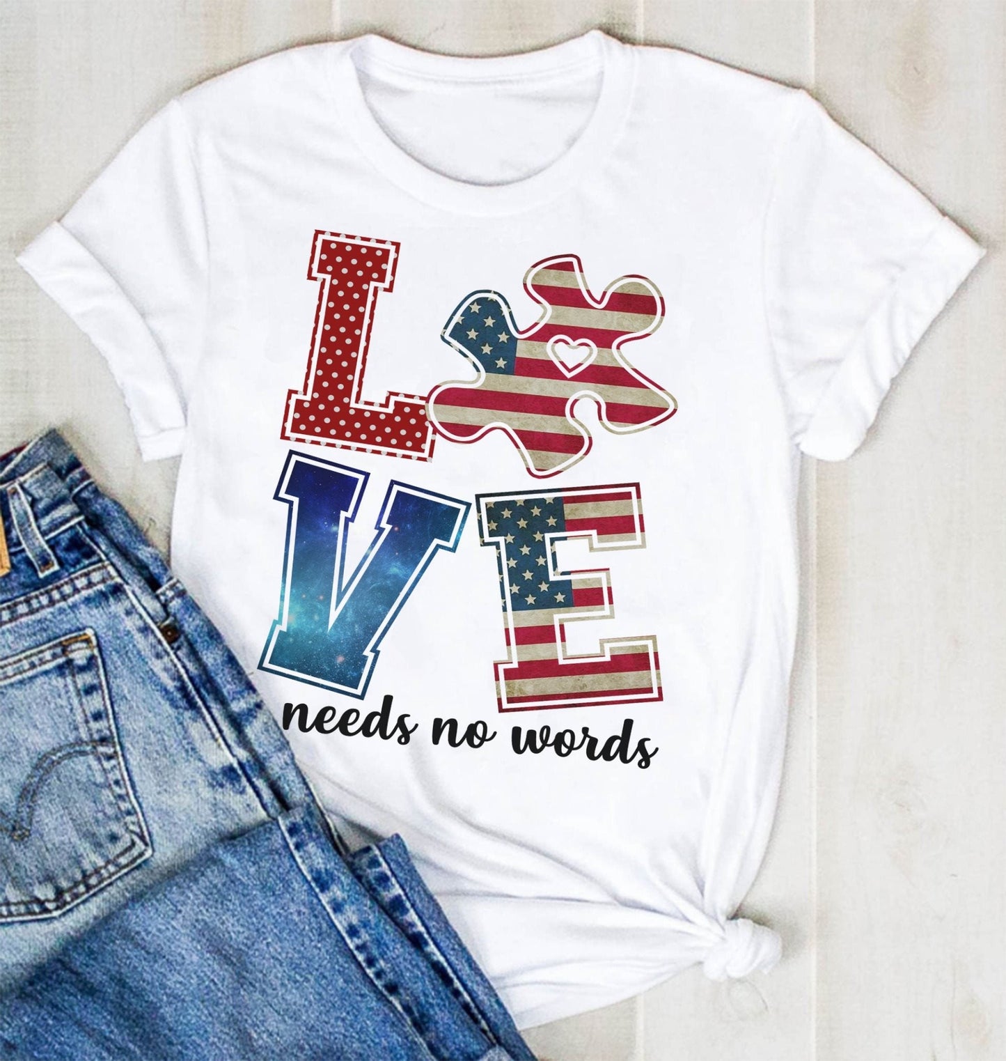 Love Needs No Word Autism Awareness T-shirt and Hoodie 0523