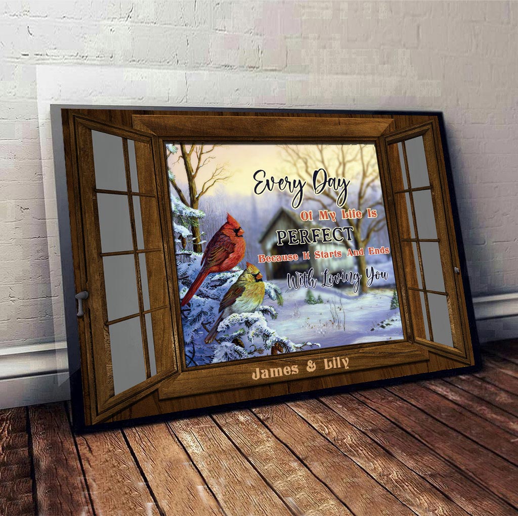 Every Day Of My Life Is Perfect - Personalized Couple Poster