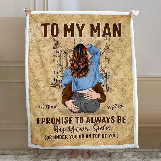 I Promise To Always Be By Your Side - Personalized Couple Couple Blanket