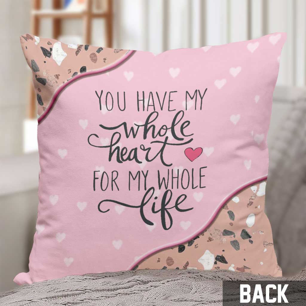 For My Whole Life - Personalized Couple Throw Pillow