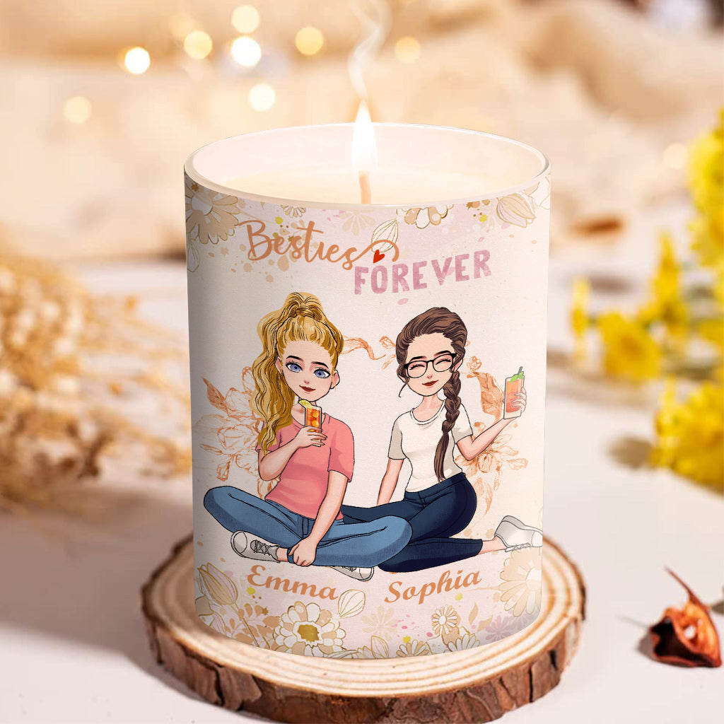 Our Frienship Is Like This Candle - Personalized Bestie Candle With Wooden Lid
