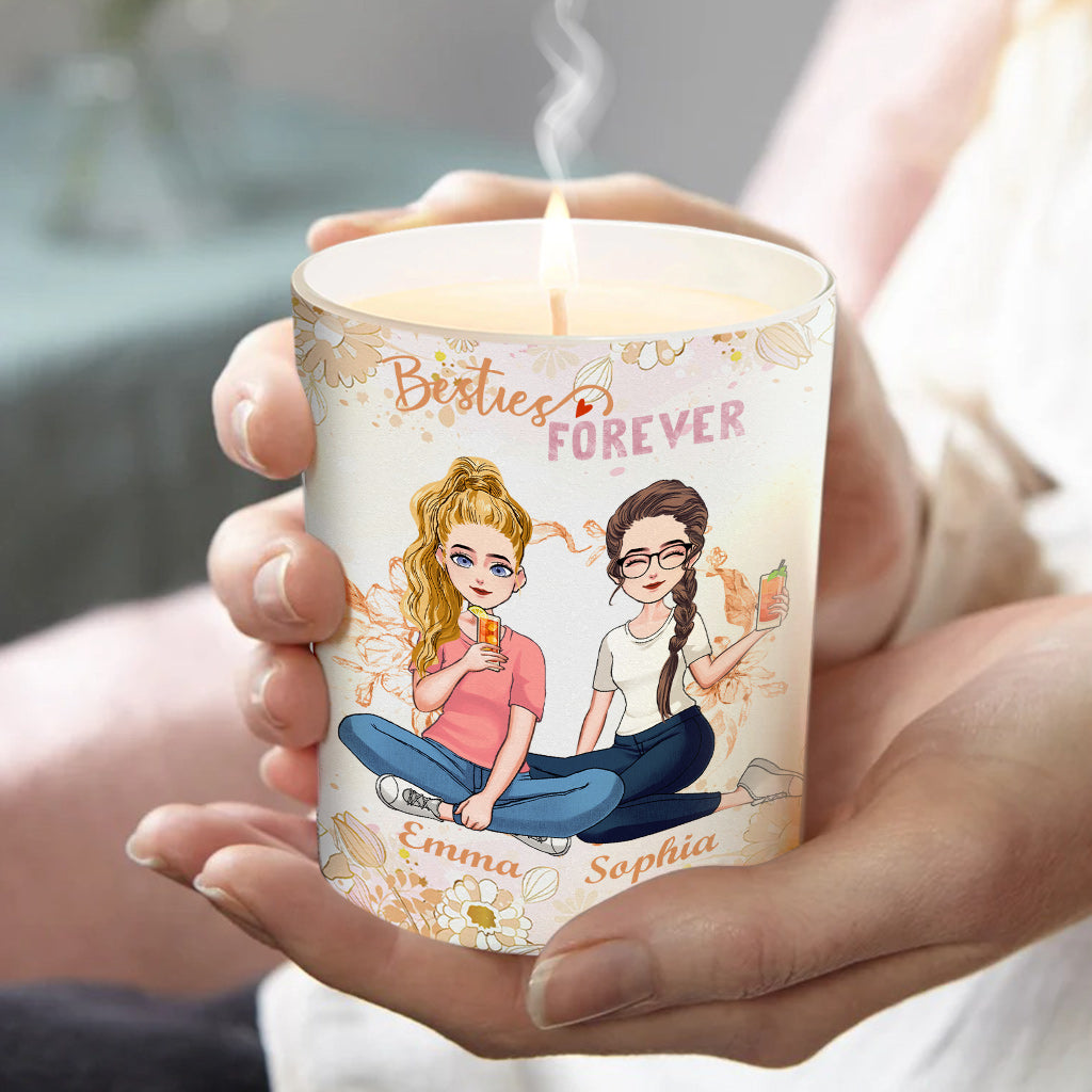 Our Frienship Is Like This Candle - Personalized Bestie Candle With Wooden Lid