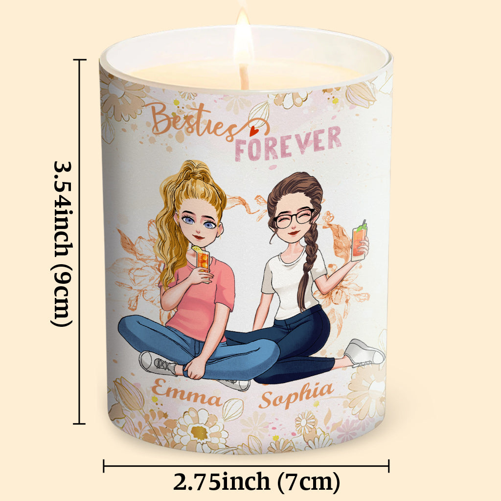Our Frienship Is Like This Candle - Personalized Bestie Candle With Wooden Lid