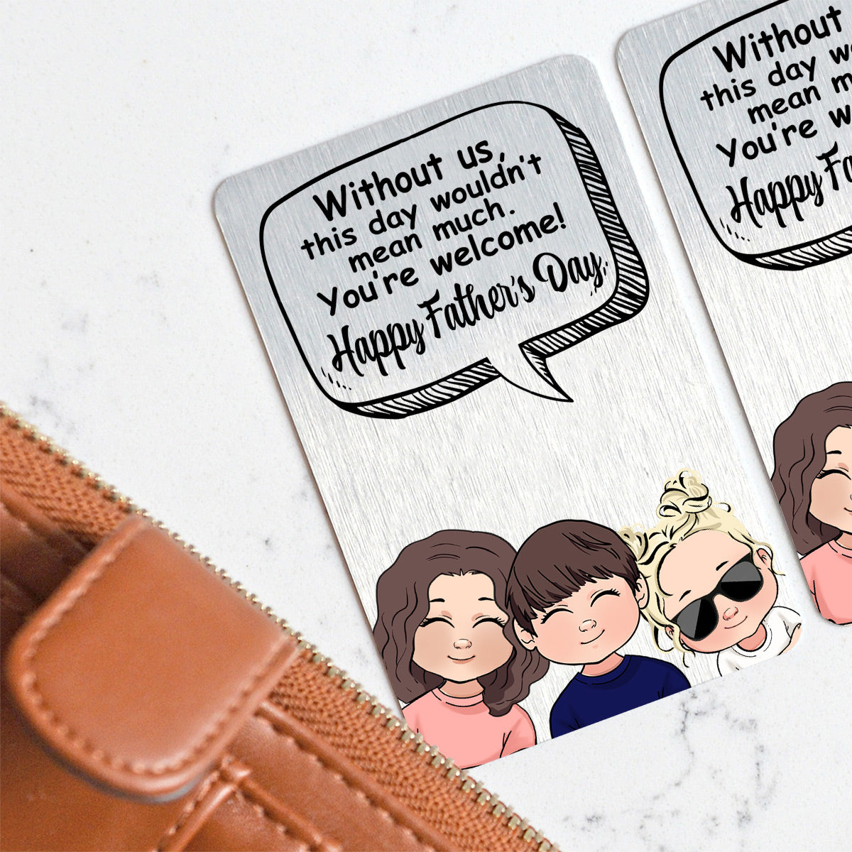Without Me - Gift for dad, mom - Personalized Wallet Insert Card