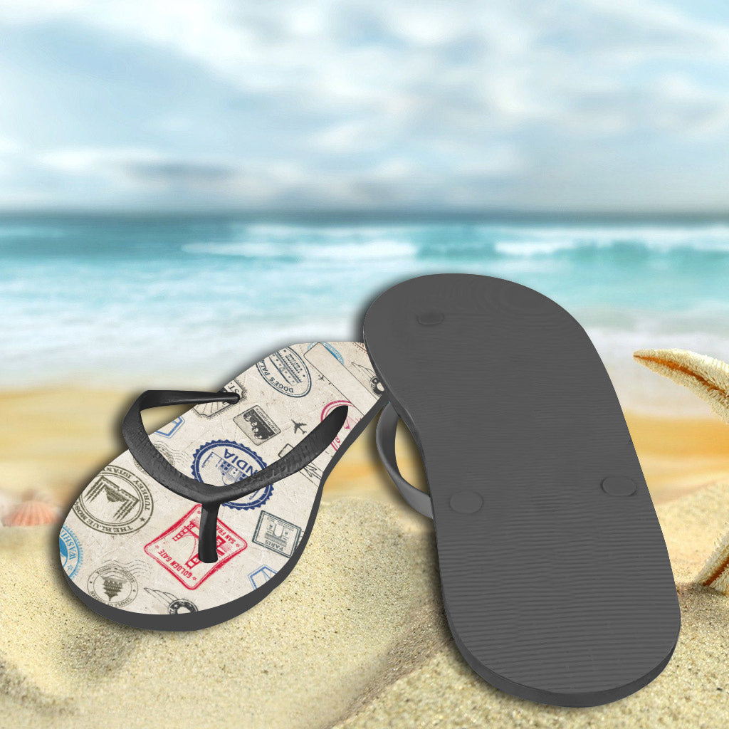Landmark Stamps - Personalized Travelling Flip Flops