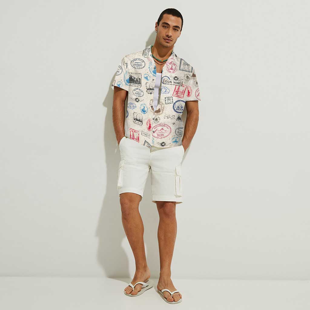 Landmark Stamps - Personalized Travelling Hawaiian Shirt