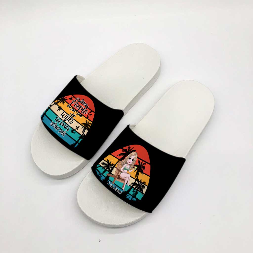 Life Is Better At The Beach - Personalized Sea Lover Slide Sandals