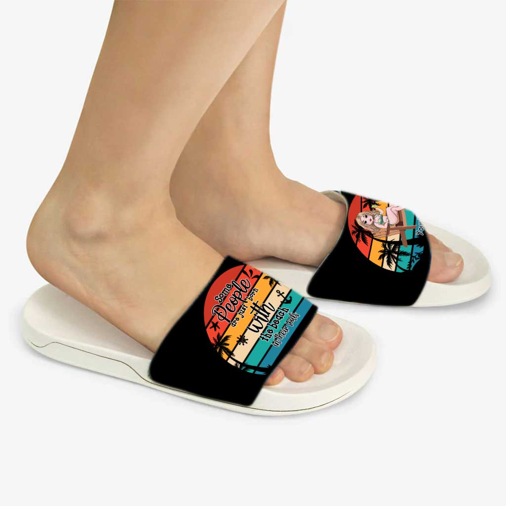 Life Is Better At The Beach - Personalized Sea Lover Slide Sandals