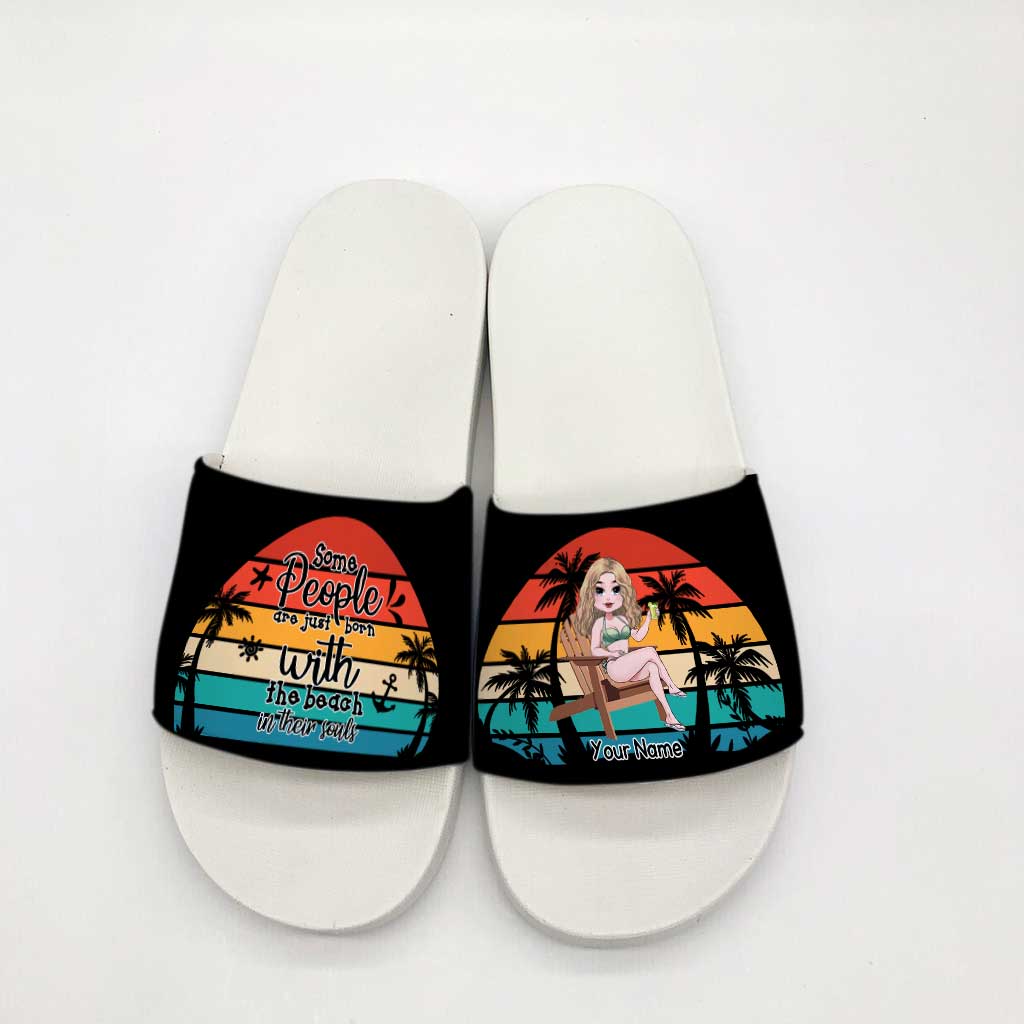 Life Is Better At The Beach - Personalized Sea Lover Slide Sandals